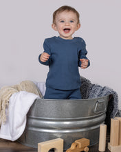 Load image into Gallery viewer, Ribbed Long Sleeve Set, Navy