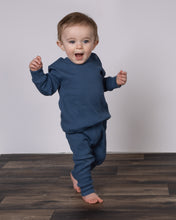 Load image into Gallery viewer, Ribbed Long Sleeve Set, Navy