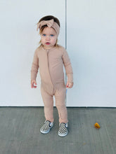 Load image into Gallery viewer, Convertible Long Sleeve Zip Romper, Dune