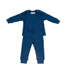 Load image into Gallery viewer, Ribbed Long Sleeve Set, Navy