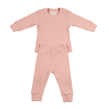 Load image into Gallery viewer, Ribbed Long Sleeve Set, Peony Pink